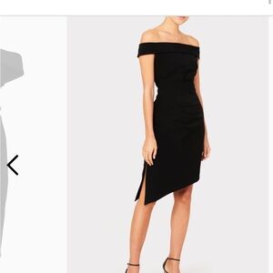 Milly Elegant Black Off-Shoulder Dress